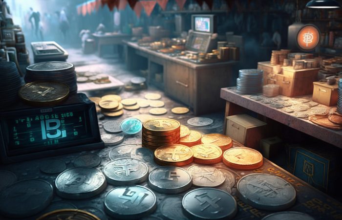 marketplace where they are selling crypto currency