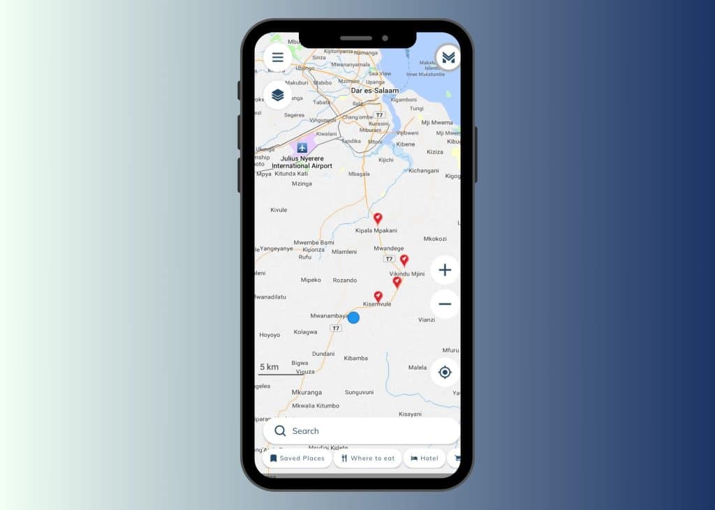 Screenshot showing the process imported saved places from Google Maps in MapMetrics